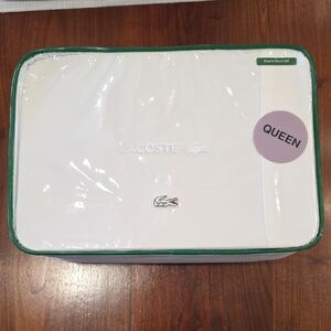 Lacoste White Queen Sheet Set